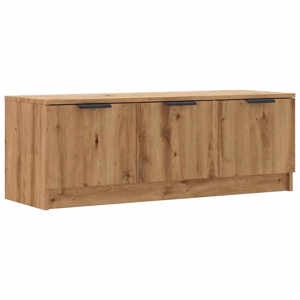 Berkfield Home Artisan Oak TV Cabinet in Brown, W/D/H: 102 x 35 x 36.5 cm – 2