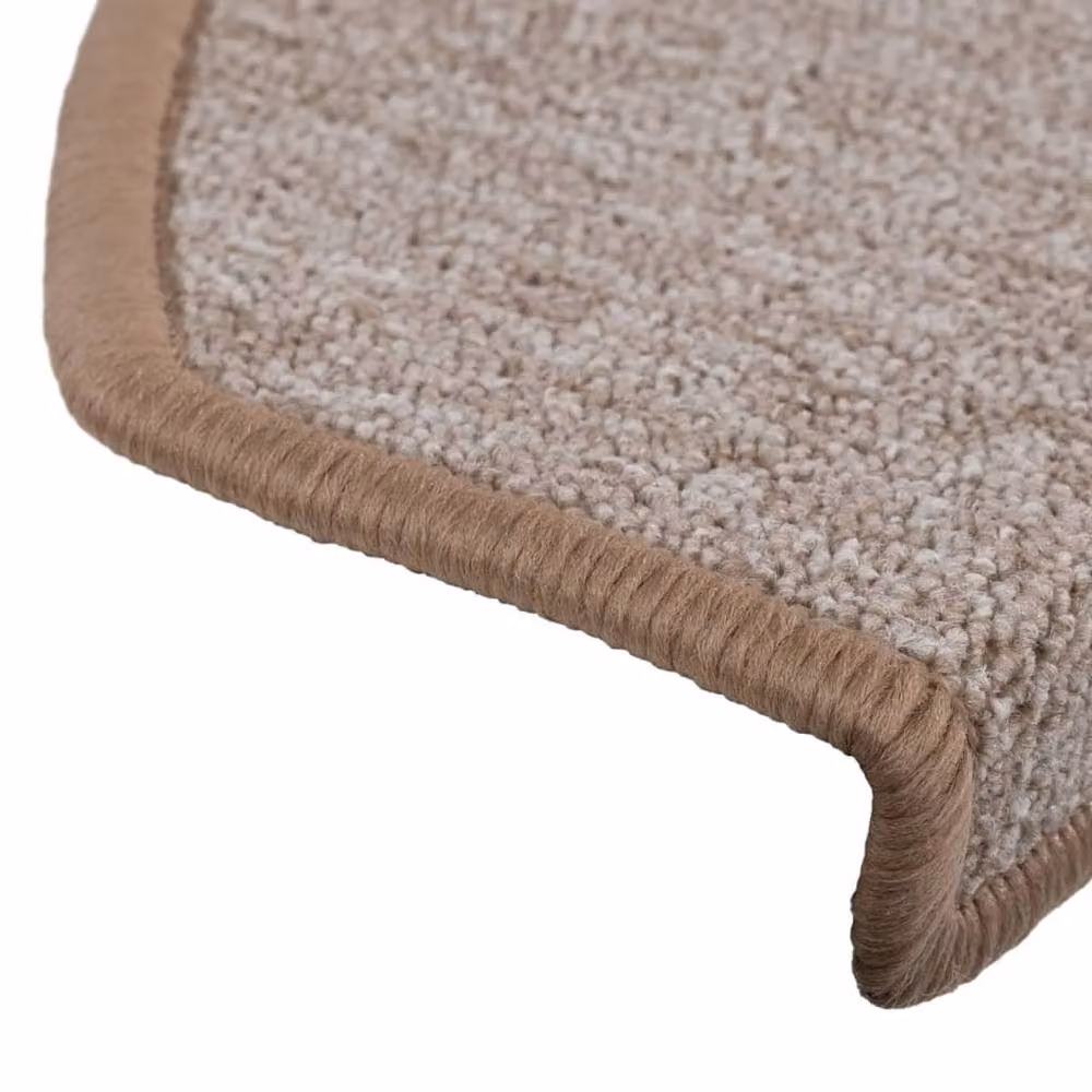 Berkfield Home Self-Adhesive Stair Mats, 10 Pack, Light Brown, W: 65 cm, D: 24 cm, H: 4 cm – 3