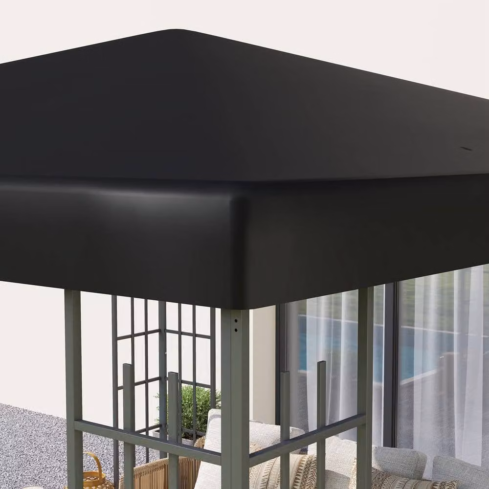 Matteo Black Replacement Gazebo Canopy Roof, 3x3m, UPF 50+ – 5
