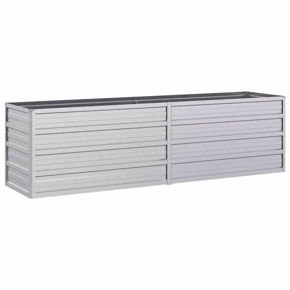 Berkfield Home Garden Galvanised Steel Raised Bed in Silver, W/D/H: 160 x 40 x 45 cm – 3