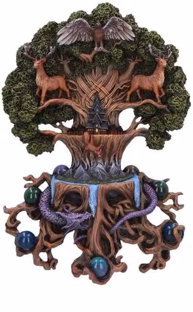 Nemesis Now Yggdrasil Wall Plaque, Multicolour and Brown, Diameter: 30.5 cm
