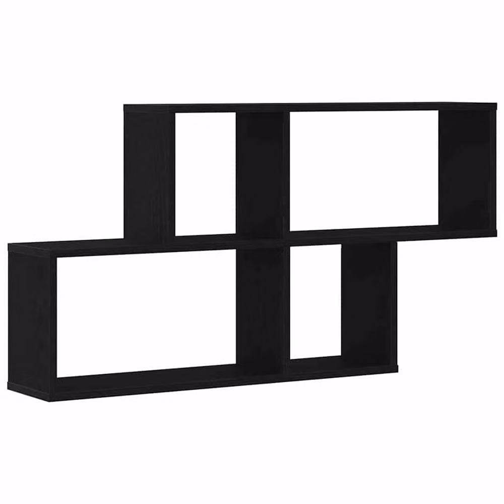 Berkfield Home Modern Black Oak Wall Cabinet, W/D/H: 76 x 18 x 53 cm – 3