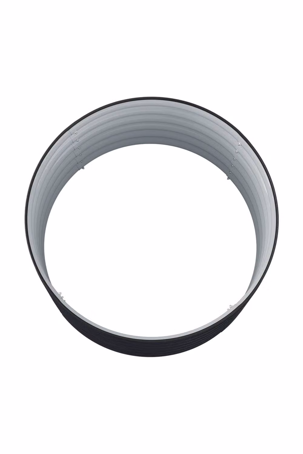 Living and Home Circular Corrugated Steel Raised Garden Bed in Dark Grey, W/D/H: 80 x 43 x 66 cm – 2