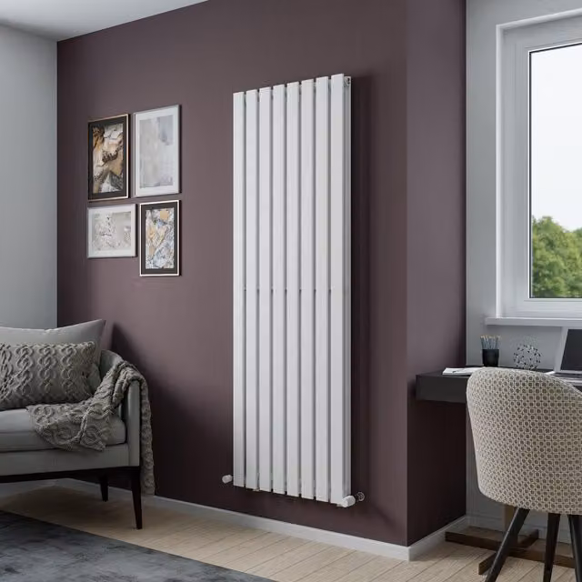 Agadon Lola Duplex Designer Panel Radiator in White, H: 180 cm x W: 37.2 cm x D: 37.2 cm – 1