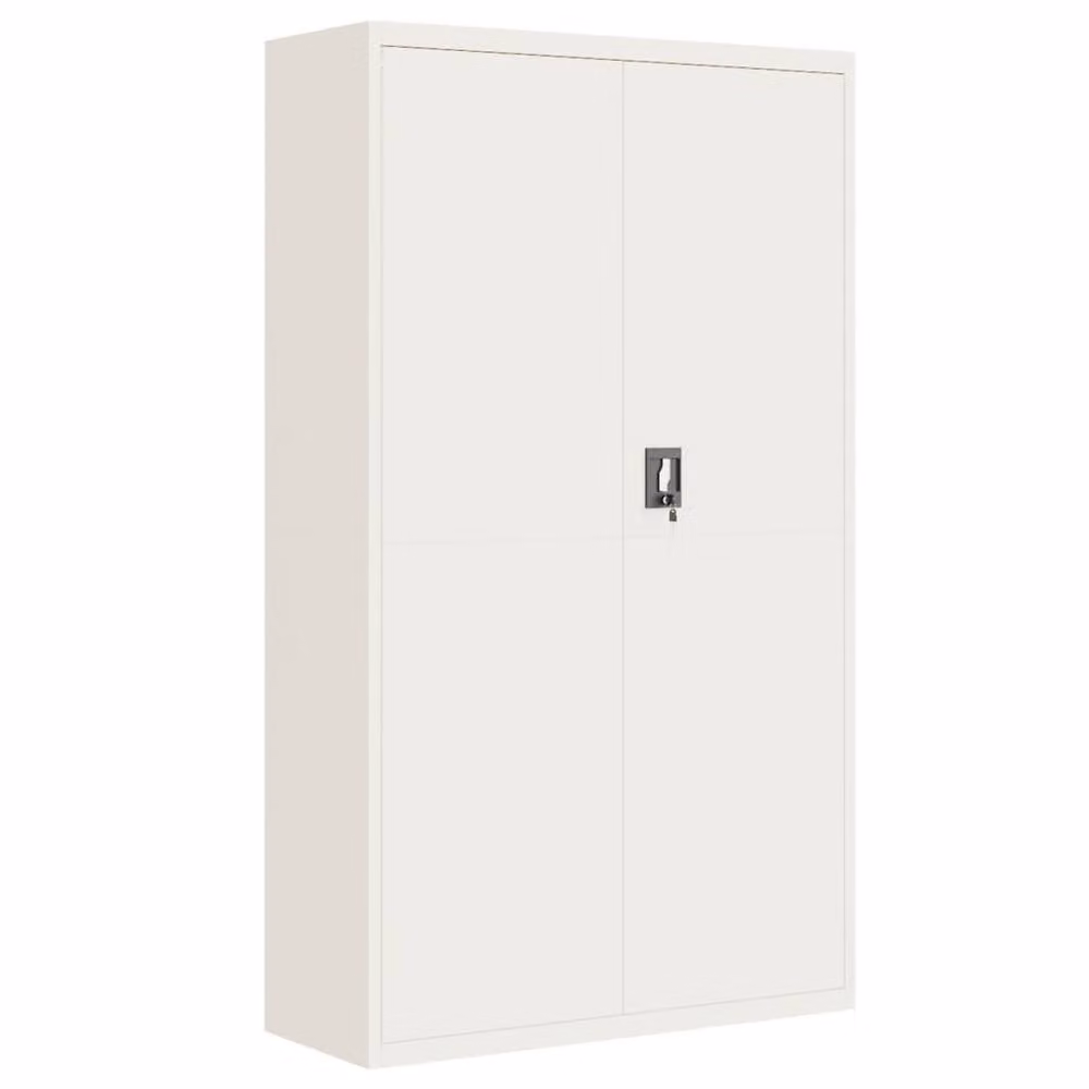 Berkfield Home White Steel File Cabinet with Adjustable Shelves and Lock, W: 105 cm, D: 40 cm, H: 180 cm – 2