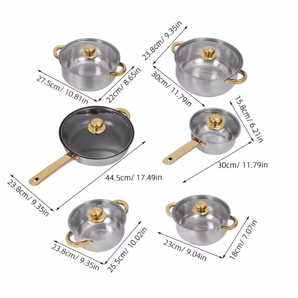 SPETLEK Set of 6 Non Stick Stainless Steel Induction Cookware in Silver – 2
