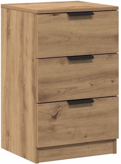 Berkfield Home Artisan Oak Bedside Cabinet in Brown, W/D/H: 40 x 36 x 65 cm – 1