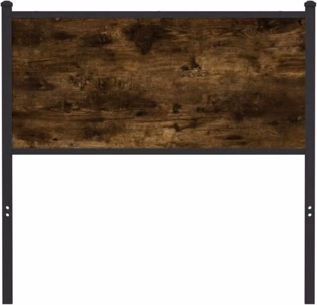 Berkfield Home Industrial Headboard in Smoked Oak and Brown, W: 90 cm, H: 91.5 cm – 1