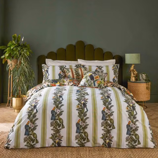 Make It A Home Leilani Printed Floral Duvet Cover Set, Multicolour, 180 x 200 cm