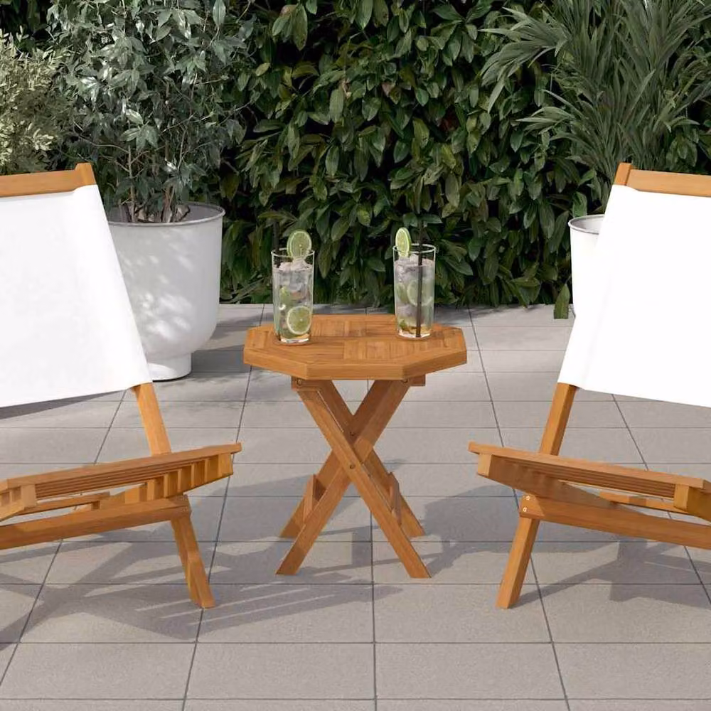 Berkfield Home Octagonal Solid Wood Teak Table Top, Brown, W/D/H: 40 x 40 x 2.5 cm – 2