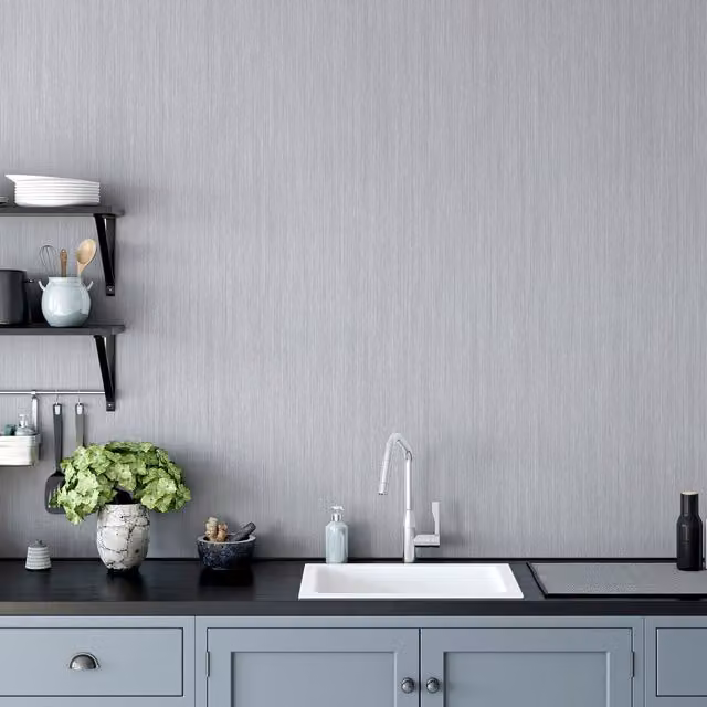 Arthouse Stardust Abstract Textured Vinyl Wallpaper in Silver