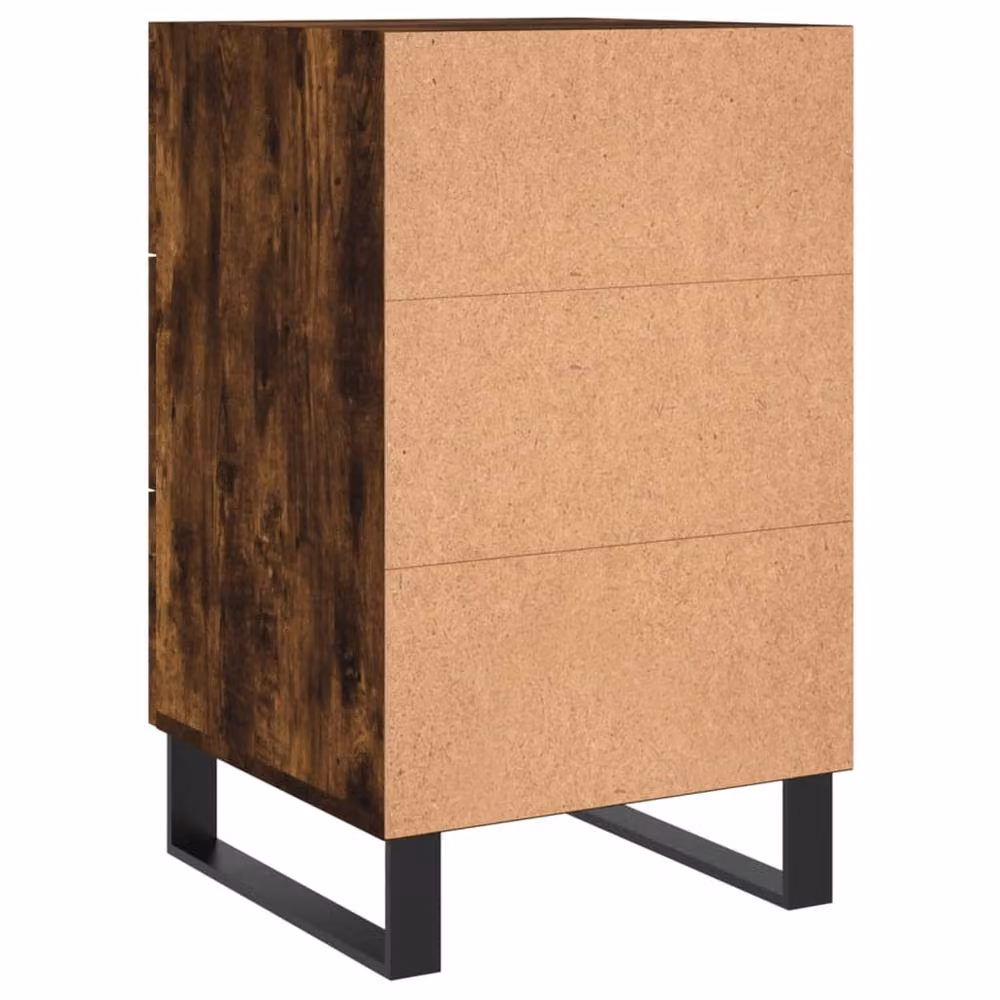 Berkfield Home Bedside Cabinet in Smoked Oak Brown, W/D/H: 40 x 40 x 66 cm – 6