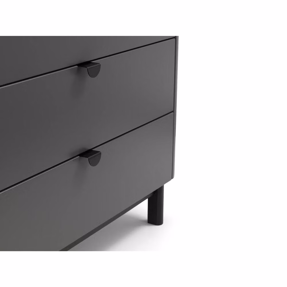 Cheshire Premium Nova 4 Drawer Chest in Storm Grey and Black – 3