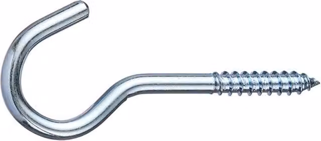 Unifix M Hook BZP Steel Hook in Silver, 10G x 60mm, Box of 100