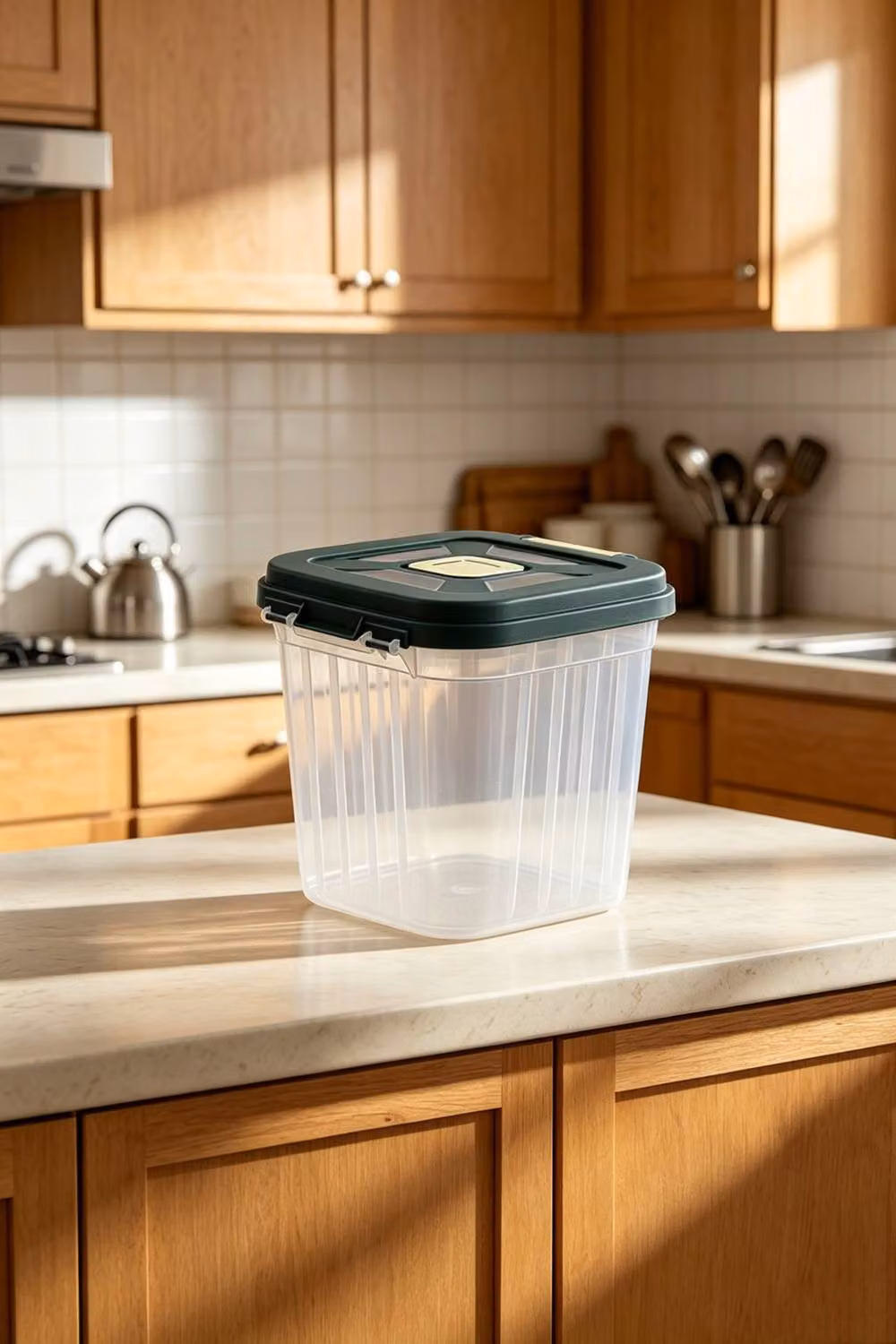 ExtraStar Large Capacity Leakproof Food Storage Container with Clip Lids in Transparent Plastic and Silicone – 2