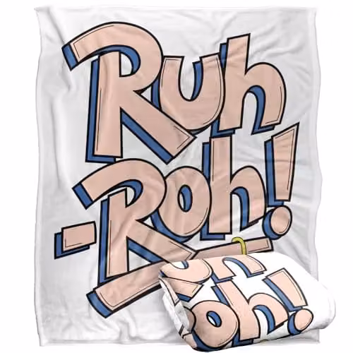 LOGOVISION Scooby Doo Ruh Roh Kids Super Soft Silky Touch Fleece Throw Blanket, Multicolour