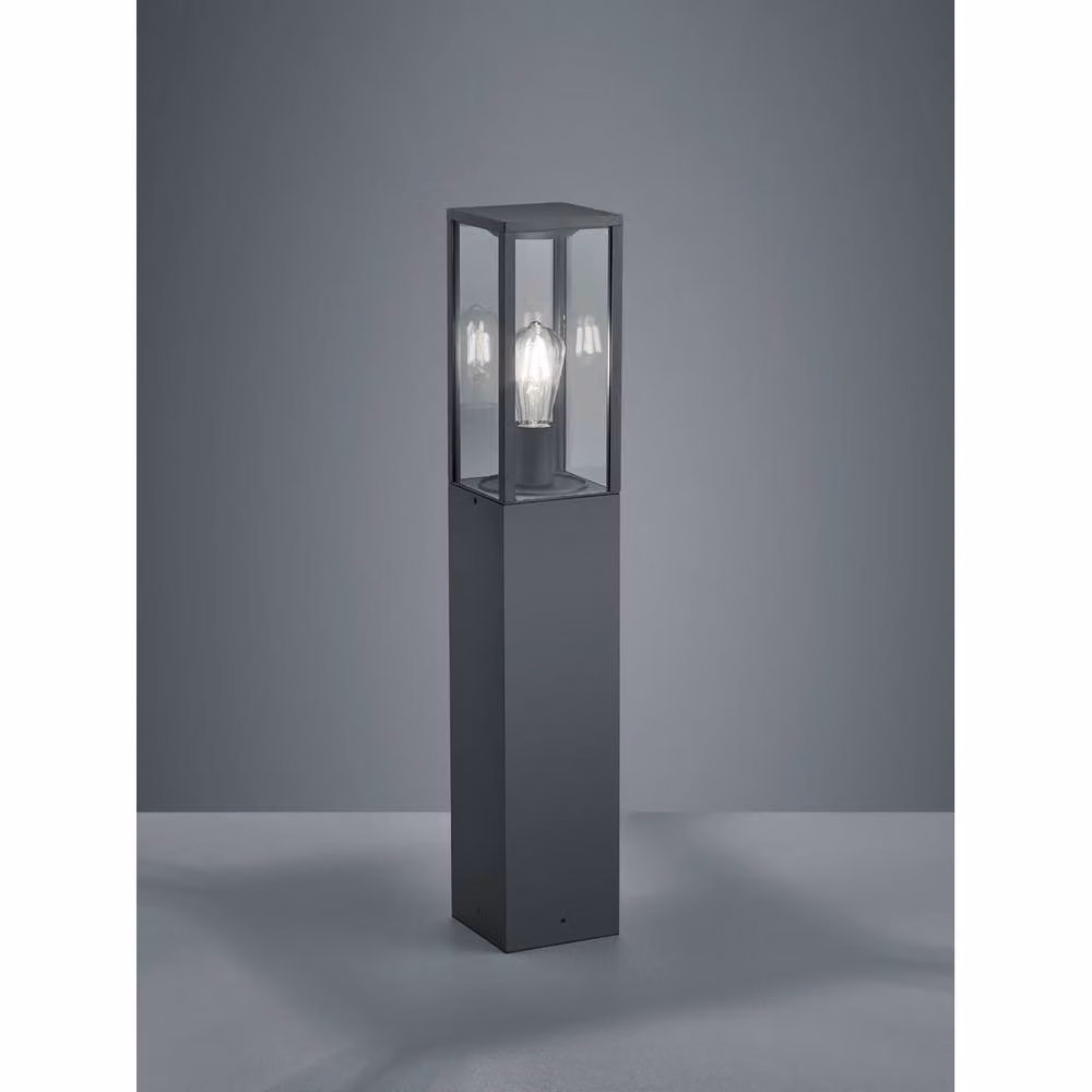 Netlighting Garonne Modern Outdoor Bollard in Black with Transparent Glass, IP44 Rated – 2