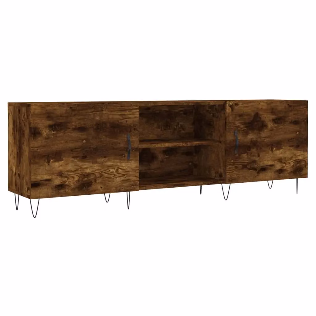 Berkfield Home Smoked Oak TV Cabinet in Brown, W/D/H: 150 x 30 x 50 cm – 2