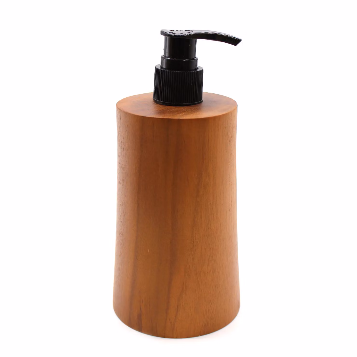 KDMD Natural Teakwood Soap Dispenser in Brown with Pump and Refillable Design – 2