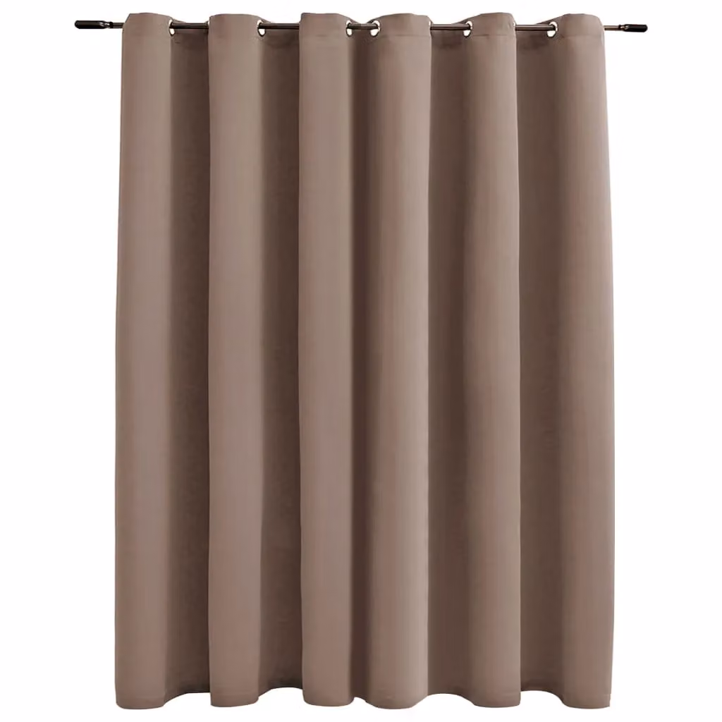 Berkfield Home Taupe Blackout Curtain with Eyelets W: 290 cm, H: 245 cm – 2