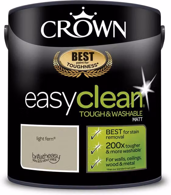 Crown Easyclean Matt Emulsion Paint Light Fern 2.5 l – 1