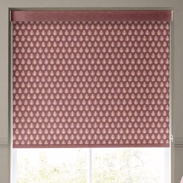 Emily Bond Jaipur Translucent Made to Measure Roller Blind in Pink Floral Pattern