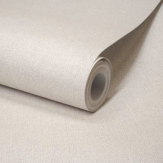 Grandeco Boutique Mini Twill Woven Fabric Effect Wallpaper in White