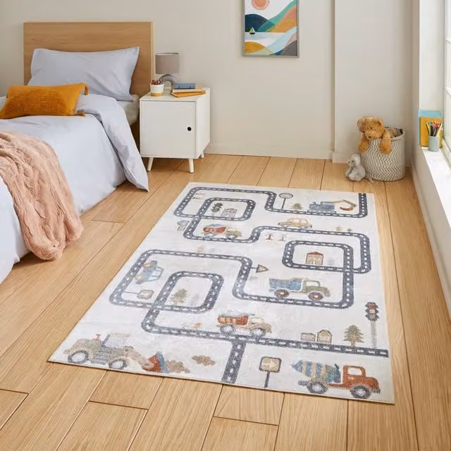 Terrys Vida Kids Recycled Map Rug in Multicolour