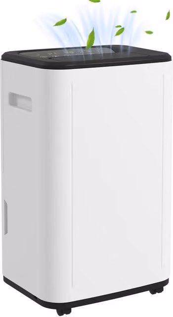 Rolipo Portable Dehumidifier with 24H Timer and 6000mL Tank, White