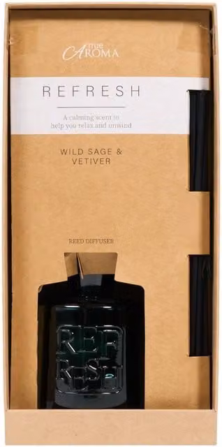 True Aroma Refresh Glass Reed Diffuser in Green
