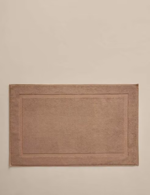 M&S Luxury Egyptian Cotton Terry Bath Mat in Brown