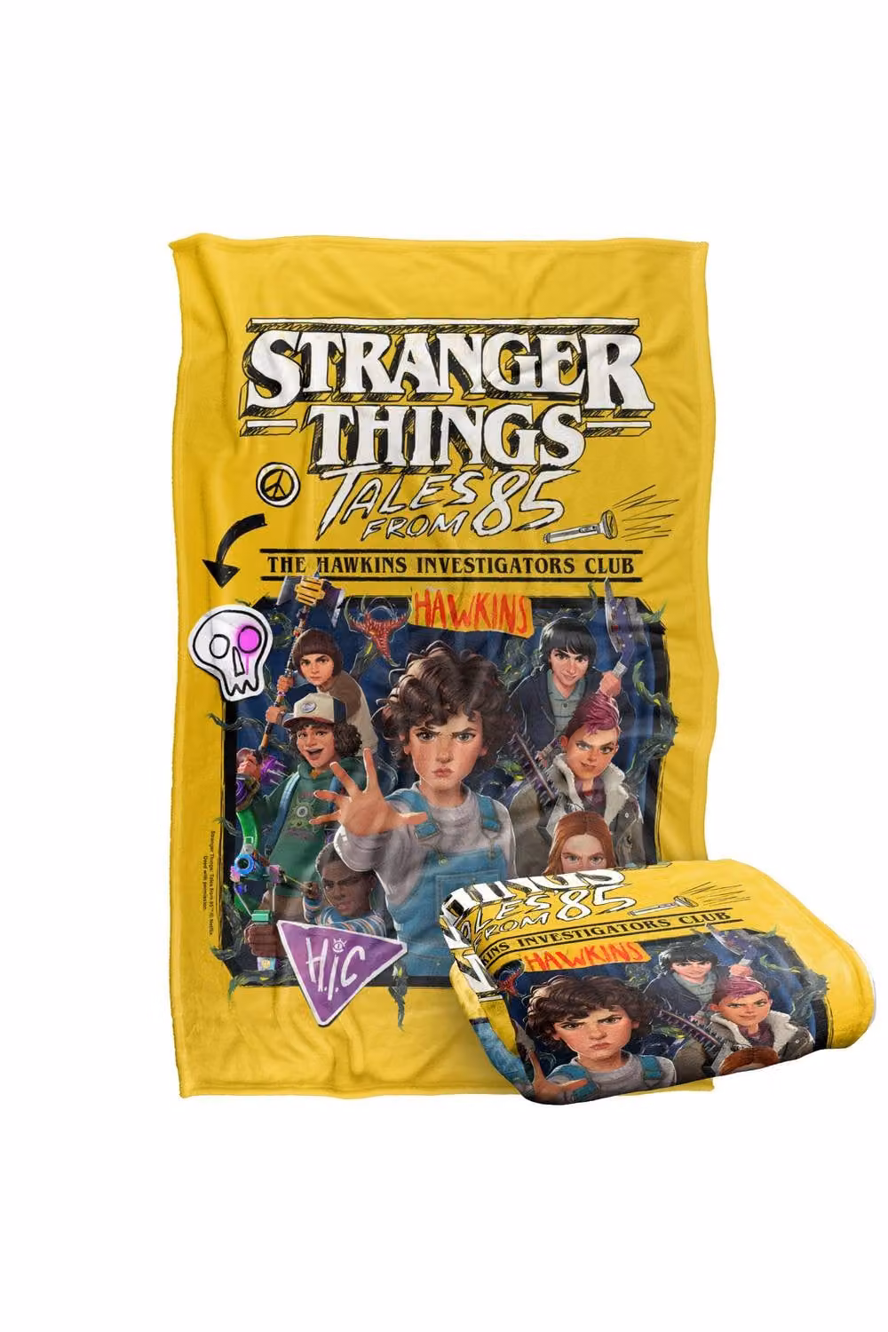 Netflix Stranger Things Tales From 85 Group Poster Multicolour Fleece Throw Blanket, W/D/H: 91 x 147 cm – 2