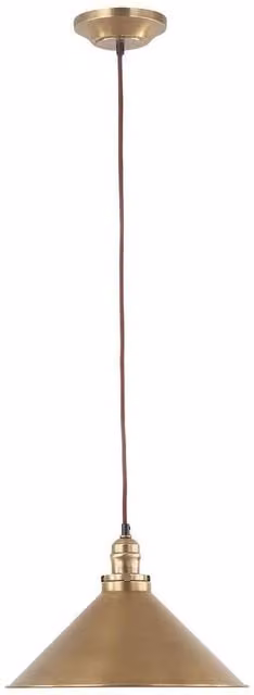 Elstead Provence Dome Ceiling Pendant Light in Gold/Brass with E27 Socket