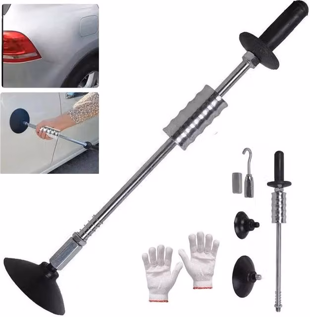 Ventryn Air Pneumatic Dent Puller Suction Cup Slide Kit Auto Dent Repair Tool in Silver – 1