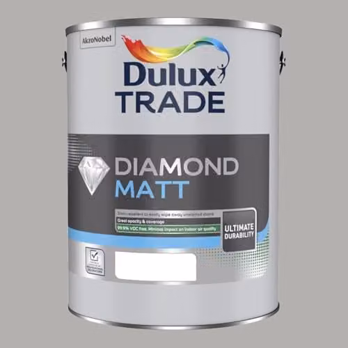 Dulux Trade Diamond Matt Paint in Goosewing Grey, 5l