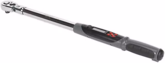 Loops Premium Digital Torque Wrench with Flexible Head, 20 to 200Nm, 1/2 inch Square Drive, Chrome Vanadium, Multicolour