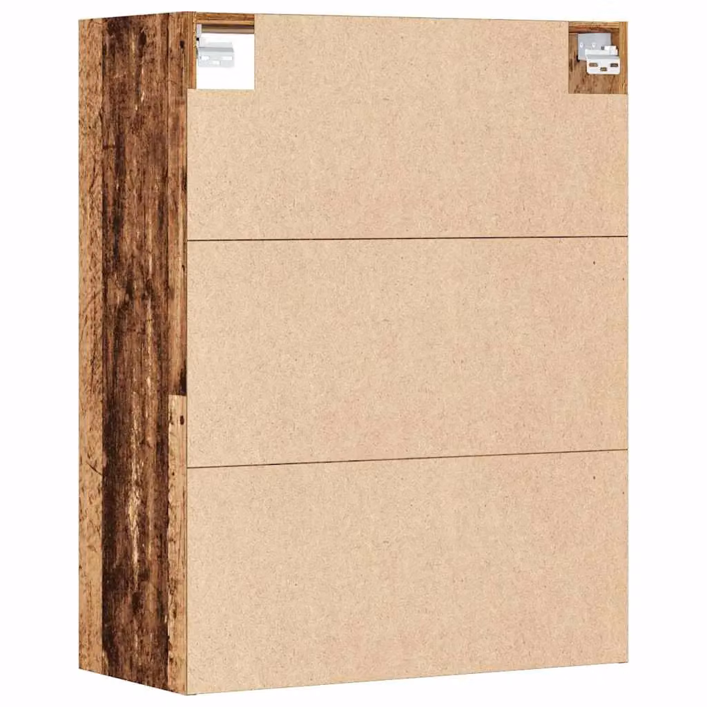 Berkfield Home Hanging Wall Cabinet in Old Wood Brown, W/D/H: 69.5 x 32.5 x 90 cm – 4