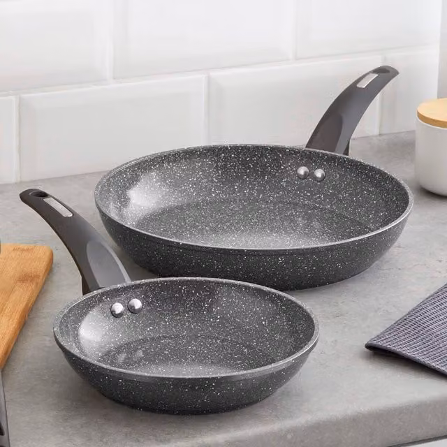 Tower Grey Ceramic Frying Pan Set of 2