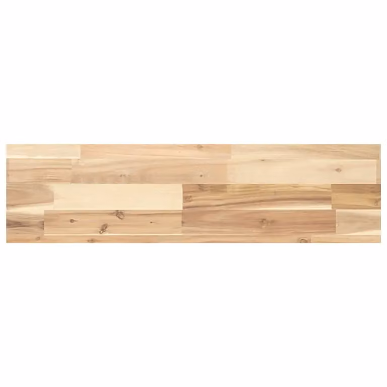 Berkfield Home Floating Shelf in Brown Untreated Solid Acacia Wood, W/D/H: 100 x 20 x 4 cm