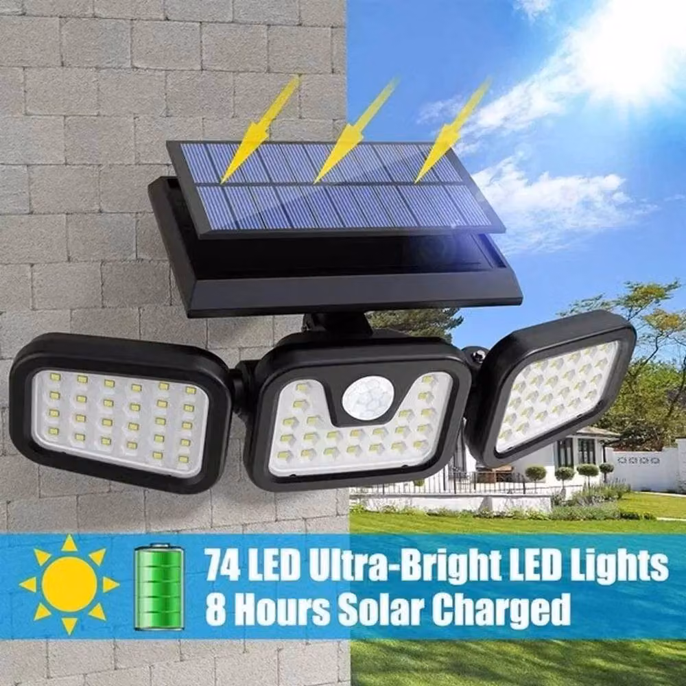 Kelvenix Pack of 2 Solar LED Motion Sensor Security Floodlights in Black – 5