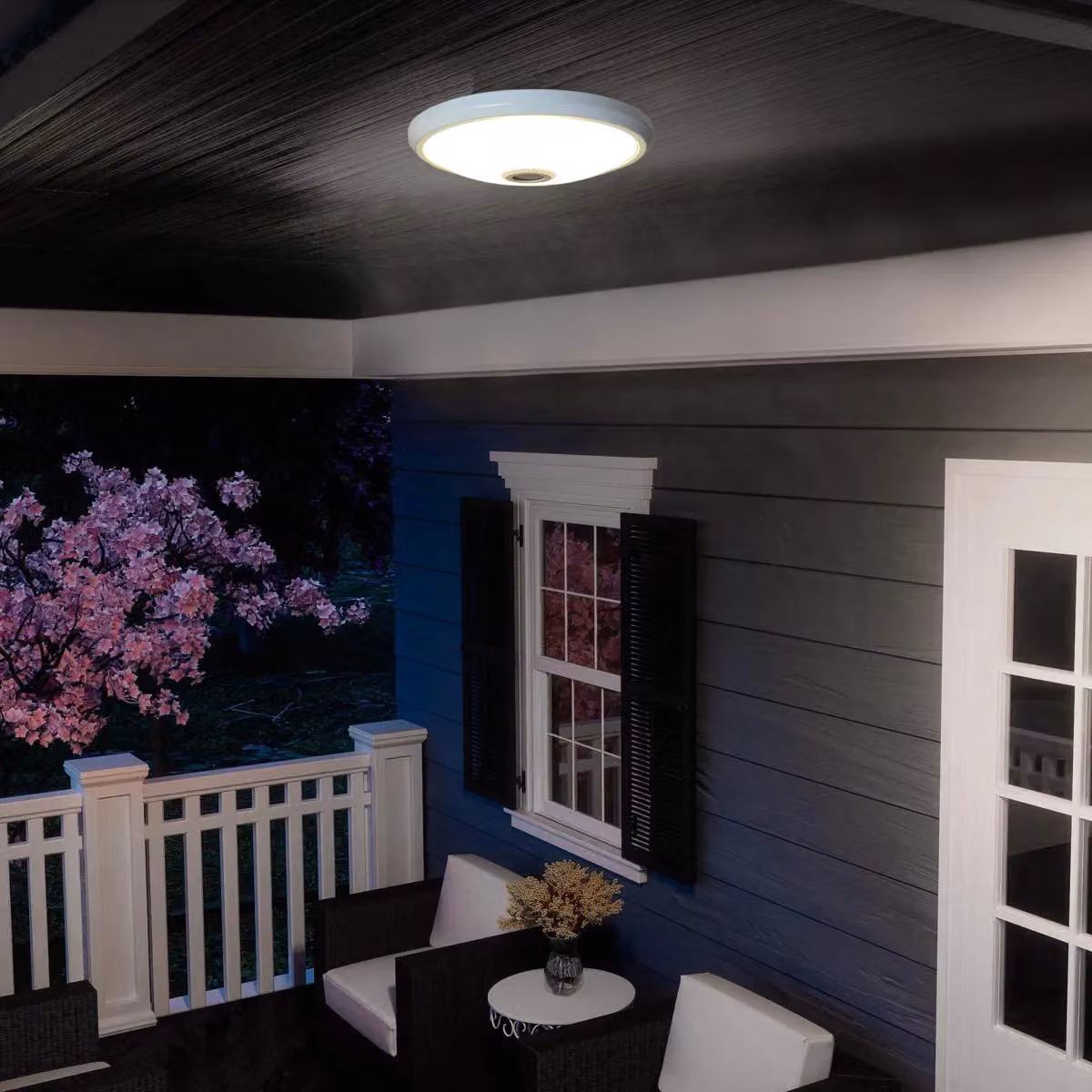 CGC Lighting Rizzo Round White Ceiling Light with Motion Sensor – 3