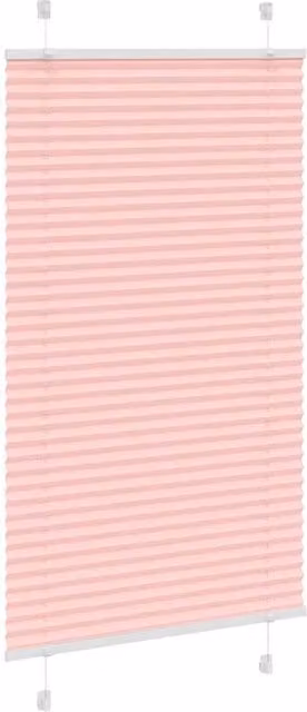 Berkfield Home Single Pleat Fabric Blind in Pink, W: 80 cm, H: 150 cm