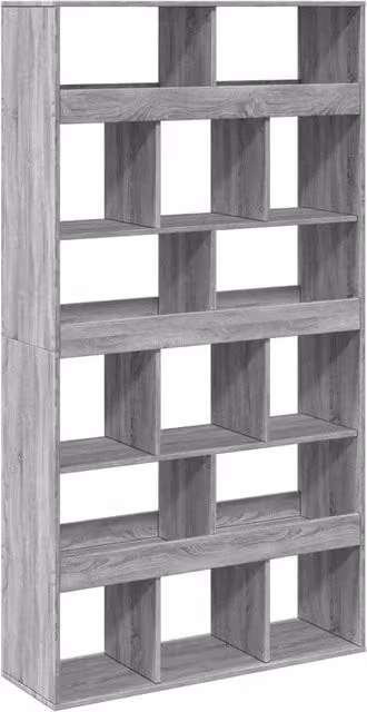 Berkfield Home Grey Sonoma Room Divider in Engineered Wood, W/D/H: 100 x 33 x 187.5 cm – 1