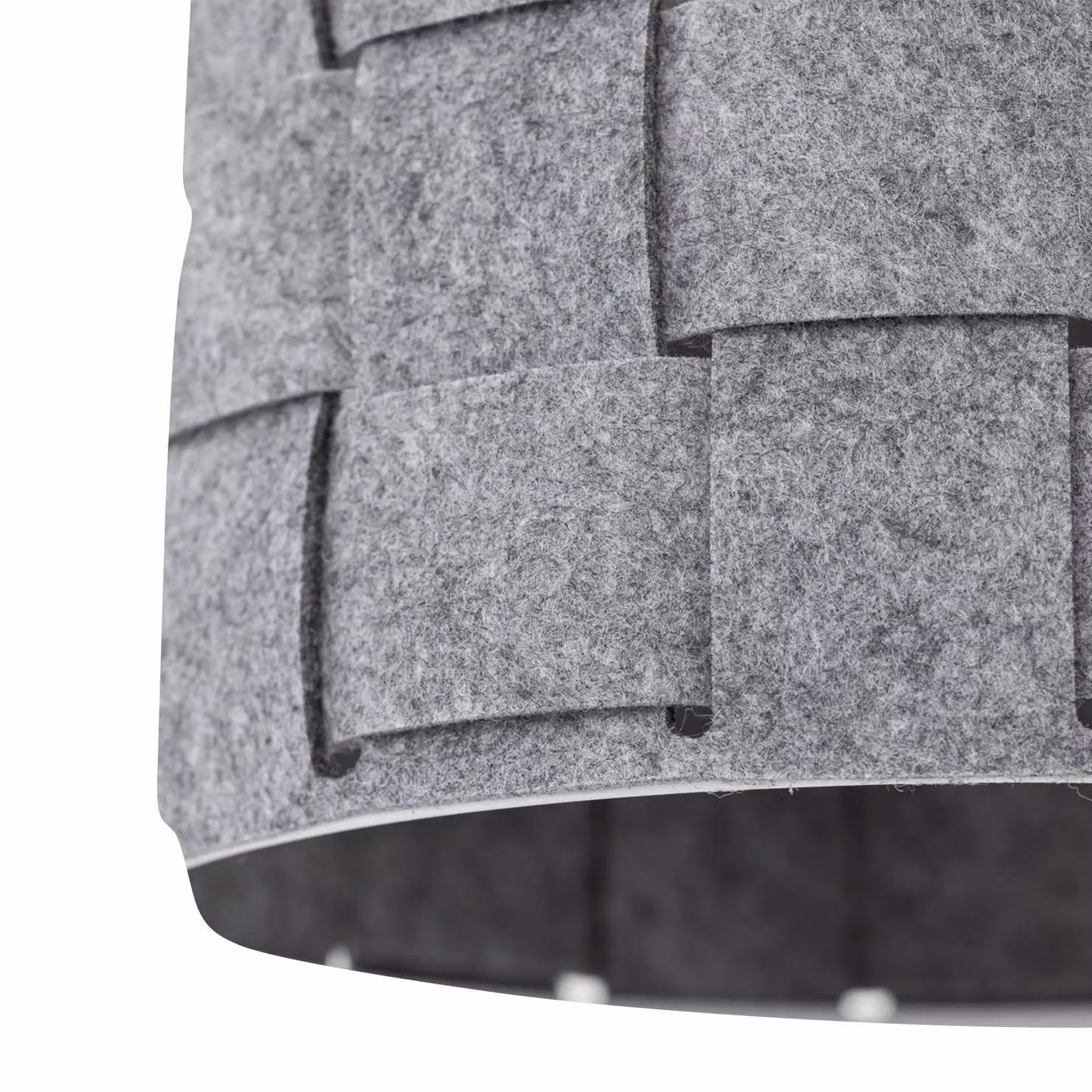 First Choice Lighting Warner Grey Felt Weave Easy Fit Pendant Shade – 3