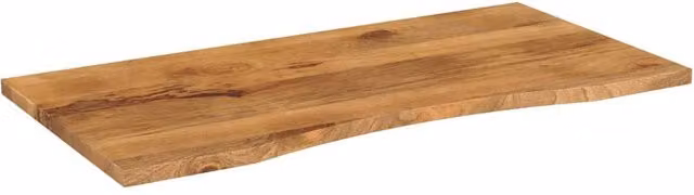Berkfield Home Rustic Solid Mango Wood Desk Top with Curve, Brown, W/D/H: 120 x 50 x 2.5 cm