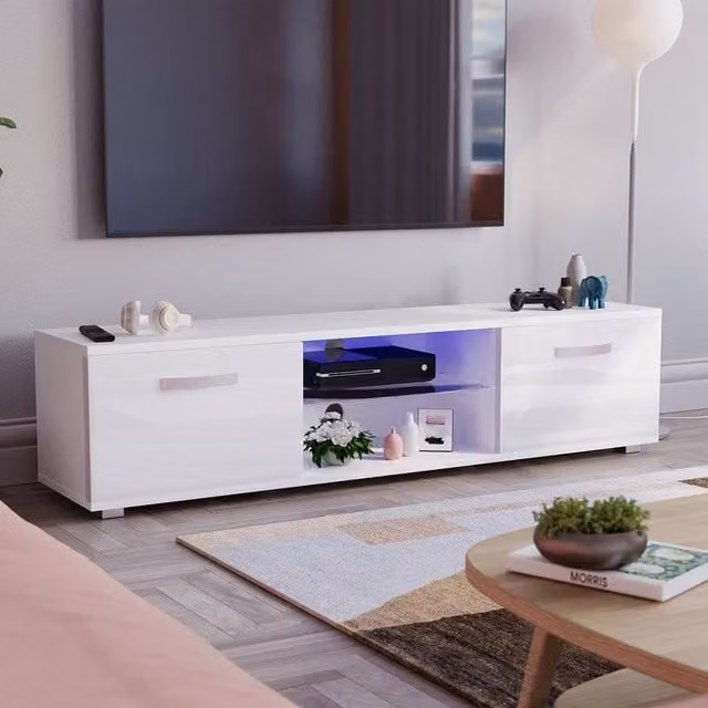 HD Designs Vida Designs Cosmo 2 Door LED TV Unit in White