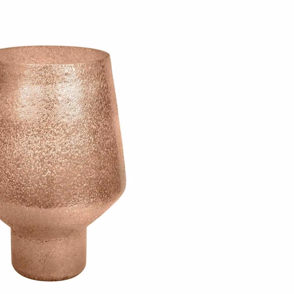 Lemon Pavilion Furniture and Decor Opulent Tall Curved Metallic Glass Vase in Gold and Rose Gold, W: 17 cm, D: 17 cm, H: 26 cm – 2