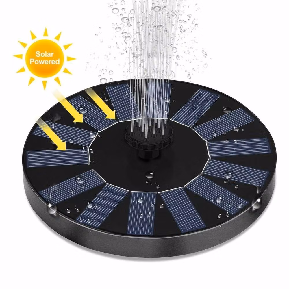 FLAVORA Black Solar Floating Fountain Water Pump – 3