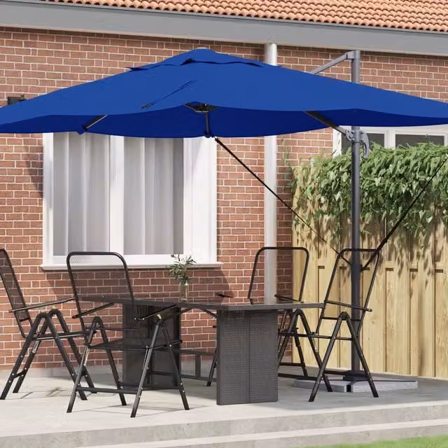 Berkfield Home Azure Blue Cantilever Garden Umbrella