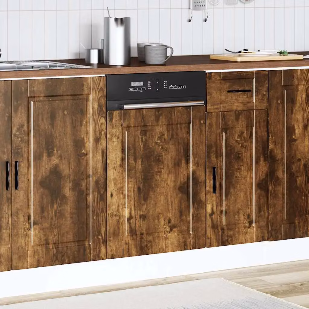 Berkfield Home Dishwasher Panel Porto Smoked Oak, Brown, W: 45 cm, H: 67 cm – 3